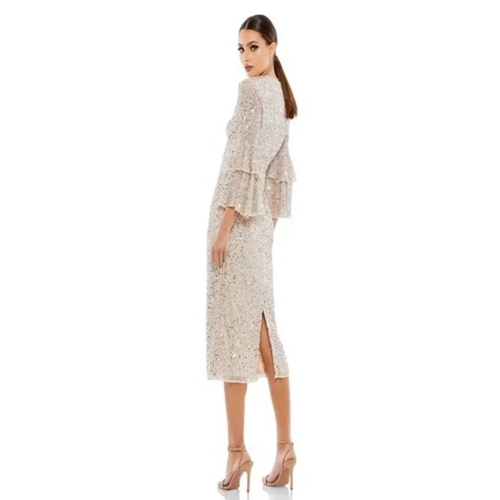 Mac Duggal sequined midi